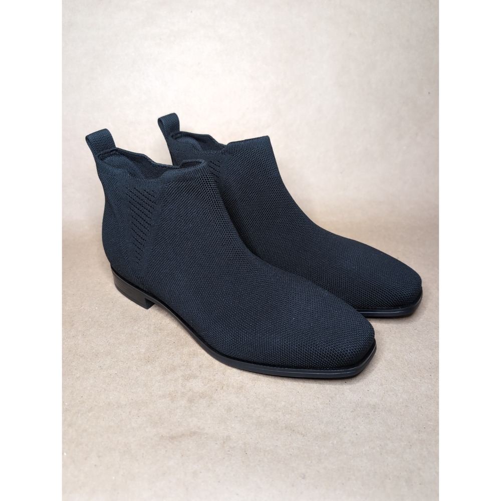 VIVAIA Women Size 39.5 Chelsea Boot Ryan Slip On Black Knit Ankle Boots Comfort